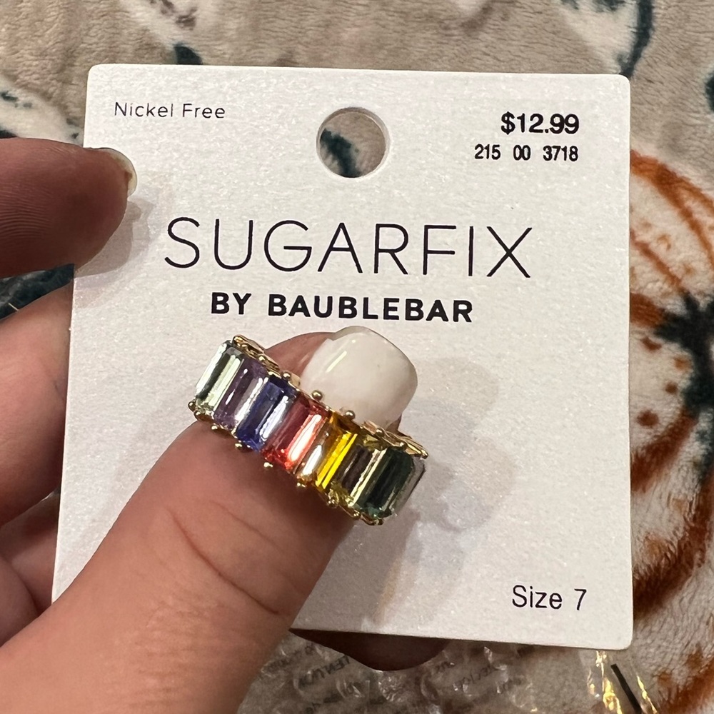 Sugarfix by baublebar rainbow ring! Size 7!